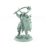 light armored fantasy human soldier swinging flail with spiked shield from unchained collection