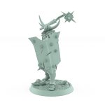 light armored fantasy human soldier swinging flail with spiked shield from unchained collection