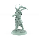 dark fantasy miniature of human warrior walking with large great axe over shoulder from unchained collection