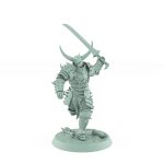 fantasy miniature of armored human running forward with sword raised from unchained collection