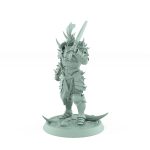 fantasy miniature of armored human standing calmly with sword in hand from unchained collection
