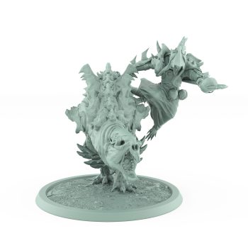 plague-ridden ratfolk rider on roaring mutated mount