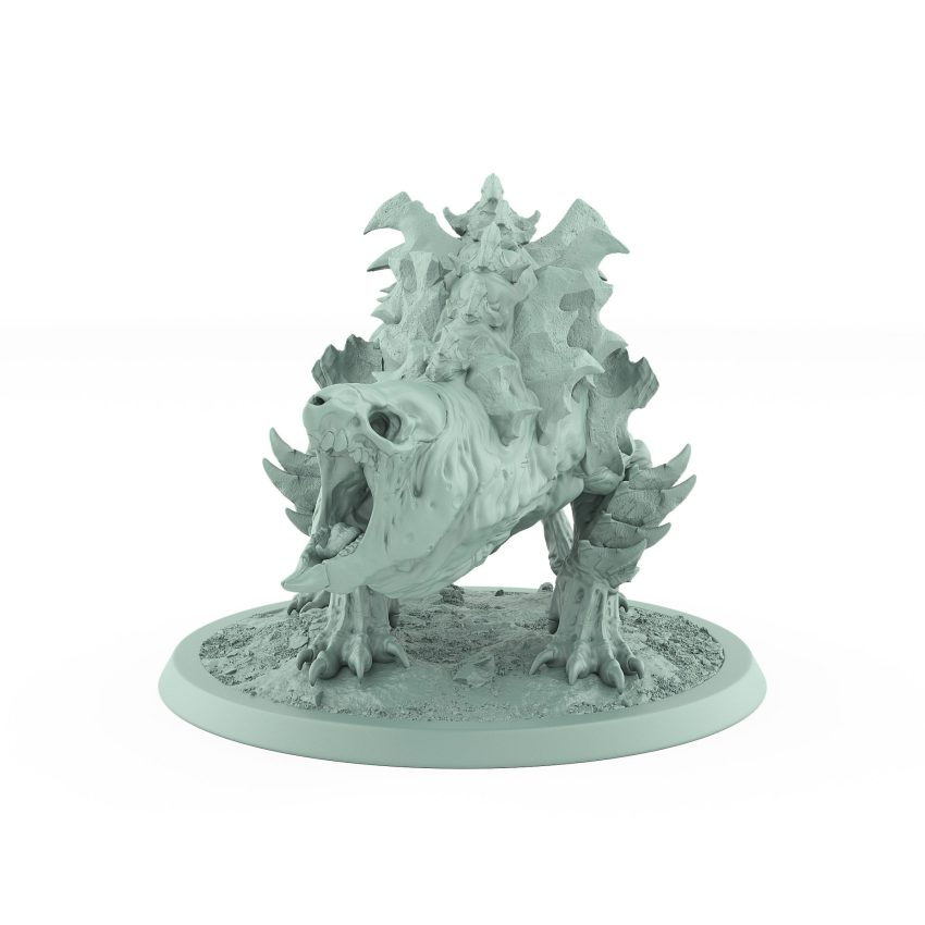ratfolk priest riding mutated plague beast fantasy mount
