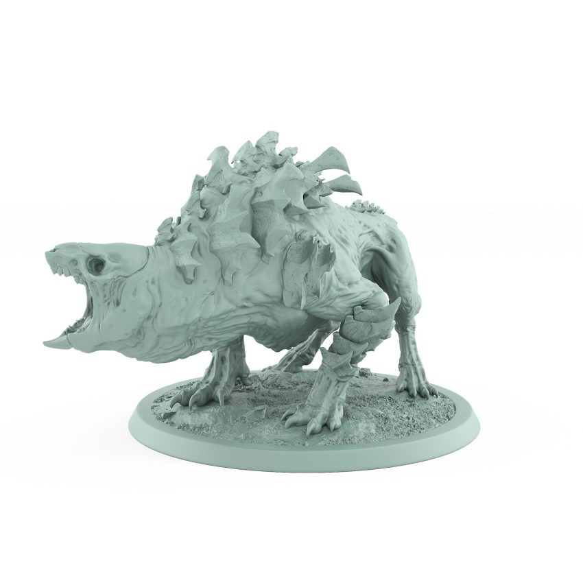 ratfolk priest riding mutated plague beast fantasy mount