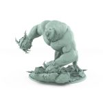 gargantuan unarmored rat beast miniature raw plague mutated form with muscle detail