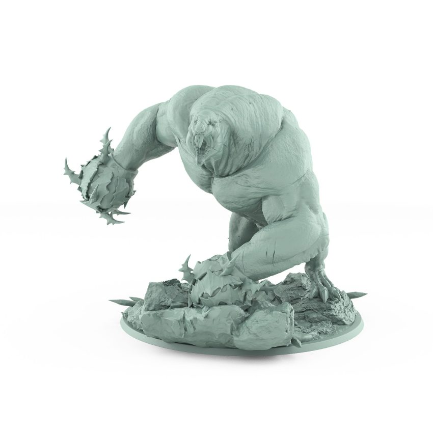 gargantuan unarmored rat beast miniature raw plague mutated form with muscle detail