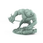 gargantuan unarmored rat beast miniature raw plague mutated form with muscle detail