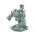 ratfolk barbarian horn riding beast miniature