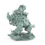 ratfolk barbarian horn riding beast miniature