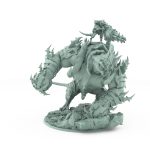 ratfolk barbarian horn riding beast miniature