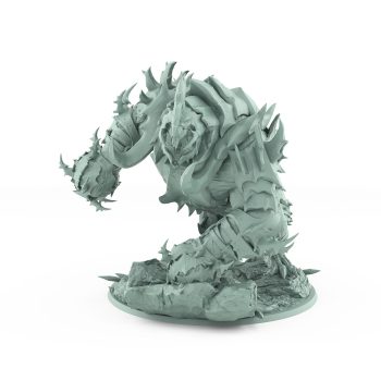 gargantuan armored rat monster solo miniature with plague spikes and open roar pose
