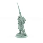dark fantasy male commander with long spear and armored stance from unchained collection