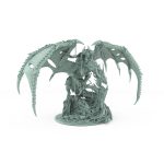 crowned dragon miniature with wings cursed armor and ruins from unchained collection