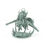 epic fantasy cavalry mount with horned rider charging on armored horse from unchained collection
