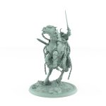 epic fantasy cavalry mount with horned rider charging on armored horse from unchained collection