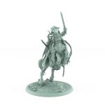 epic fantasy cavalry mount with horned rider charging on armored horse from unchained collection