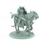 dark knight riding armored warhorse grim fantasy tabletop miniature from unchained collection