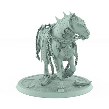 armored warhorse grim fantasy model from unchained collection perfect for dark cavalry
