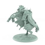 armored rearing warhorse with dark knight from unchained collection fantasy miniature