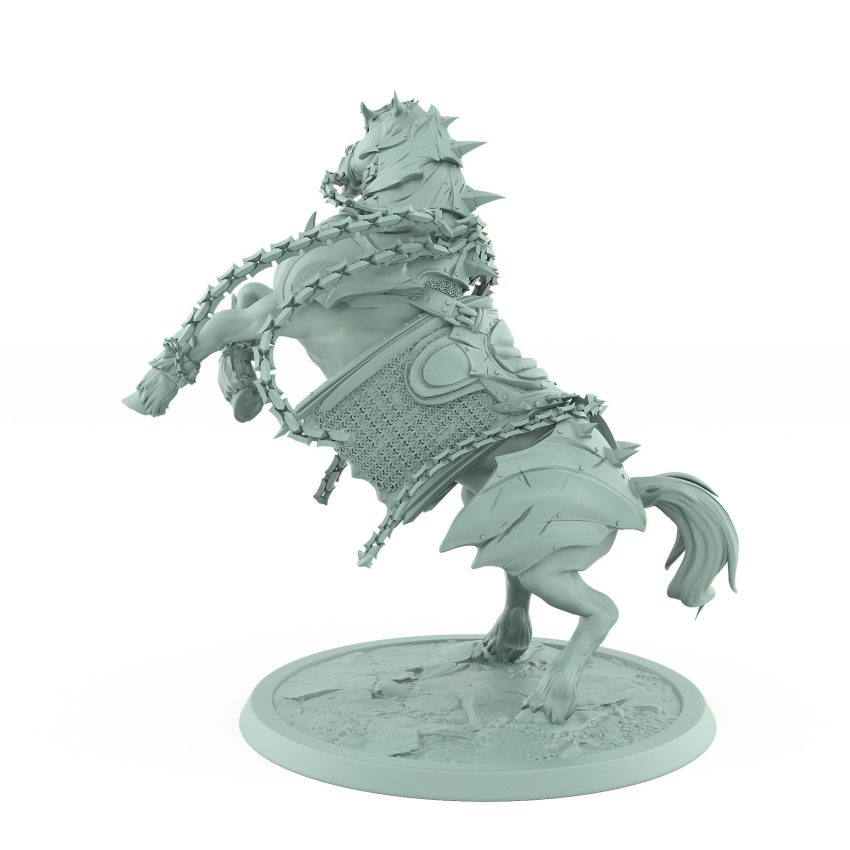 unchained collection armored rearing warhorse saddle only for fantasy miniatures