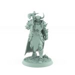 axe soldier miniature from unchained collection walking with horned helmet and spiked armor