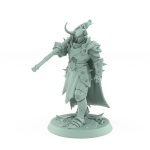 axe soldier miniature from unchained collection walking with horned helmet and spiked armor