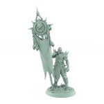 bare chested ranger with skull totem banner fantasy unchained army warrior