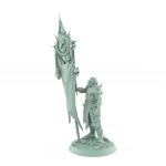 bare chested ranger with skull totem banner fantasy unchained army warrior