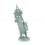 bare chested ranger with skull totem banner fantasy unchained army warrior