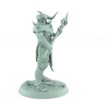armored raider miniature holding massive double-bladed skull axe from unchained collection