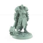 battle-hardened warrior miniature with war hammer in standing pose from unchained collection