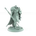 armored soldier with spiked shield and spear walking forward from unchained collection