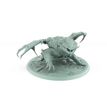 volcanic dragon walking on cracked ground wings curled gargantuan fantasy beast