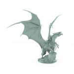 roaring chained dragon with rider wings spread resin miniature fantasy epic