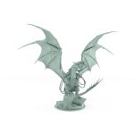 roaring chained dragon with rider wings spread resin miniature fantasy epic