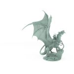 roaring chained dragon with rider wings spread resin miniature fantasy epic
