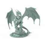 armored dragon with upright stance and gothic ruined base