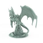 armored dragon with upright stance and gothic ruined base
