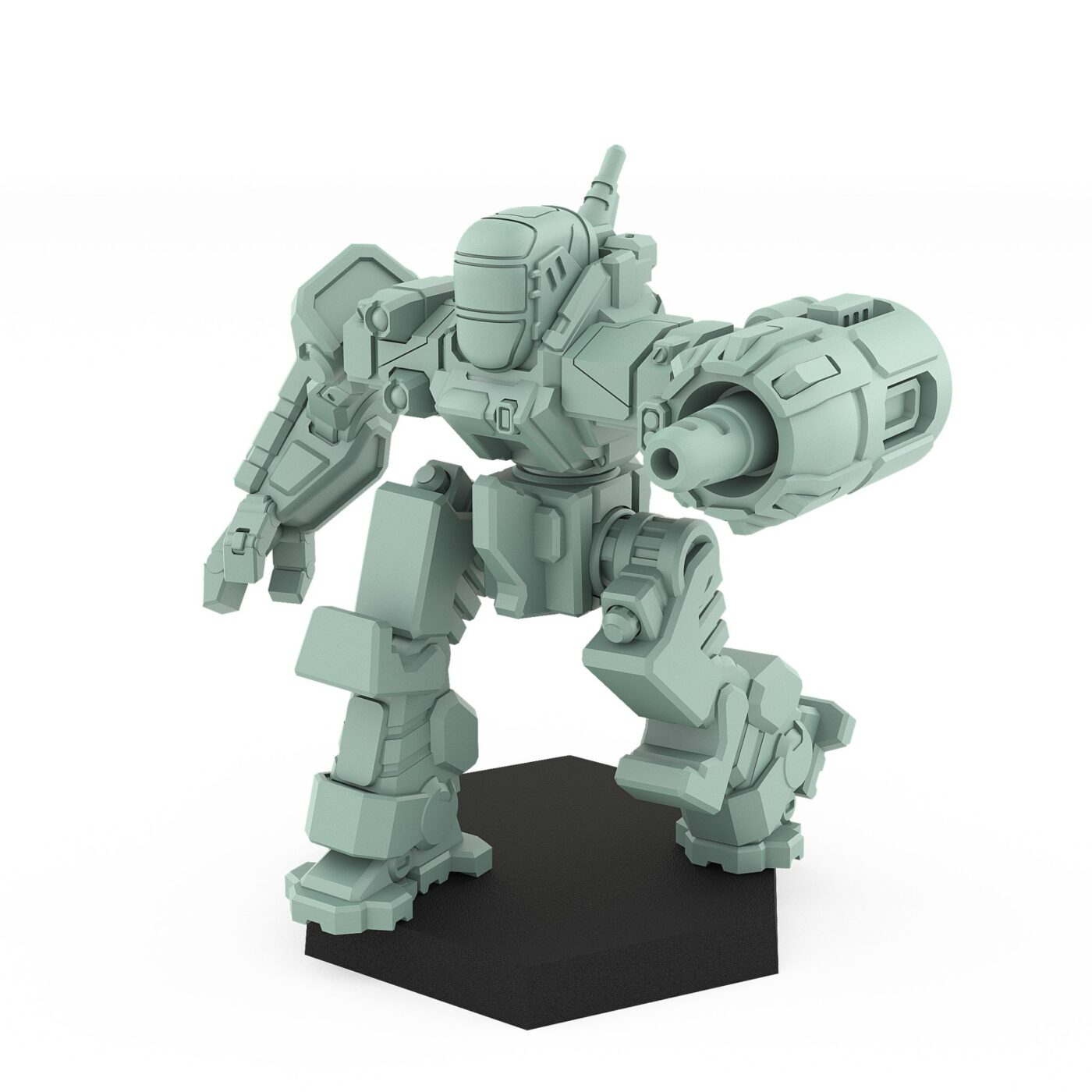 tsar koshey medium mech with rotary cannon resin model