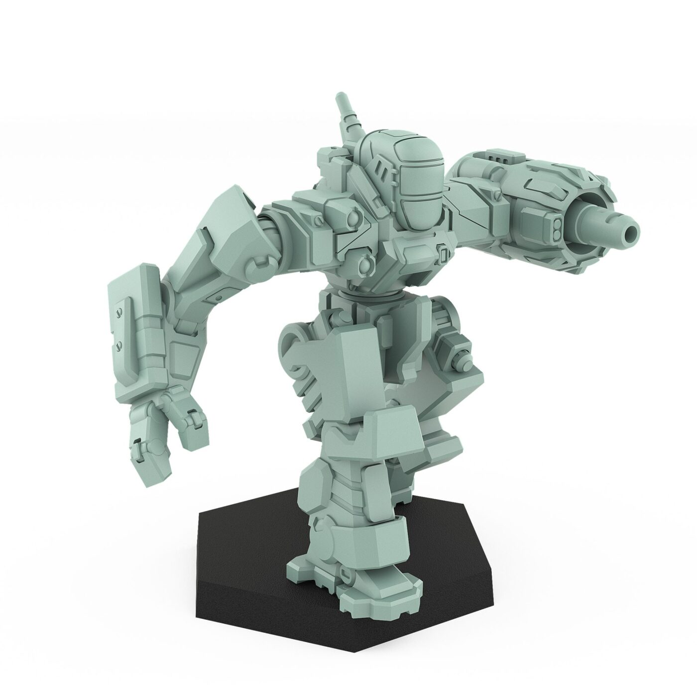 tsar koshey medium mech with rotary cannon resin model