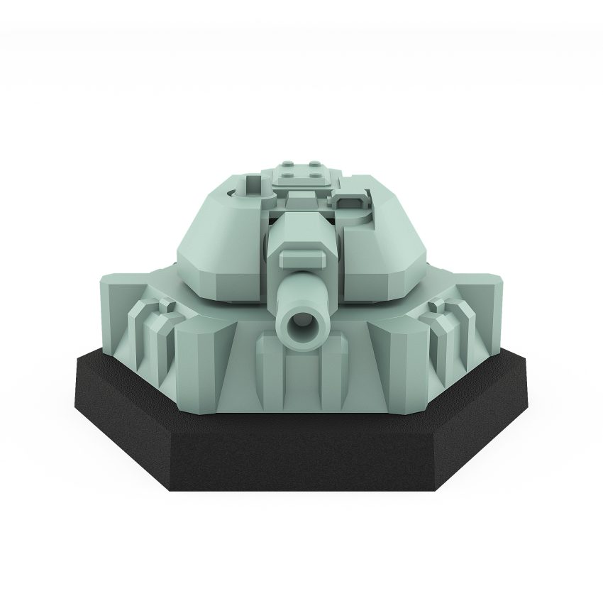 turret h heavy defense gun emplacement model
