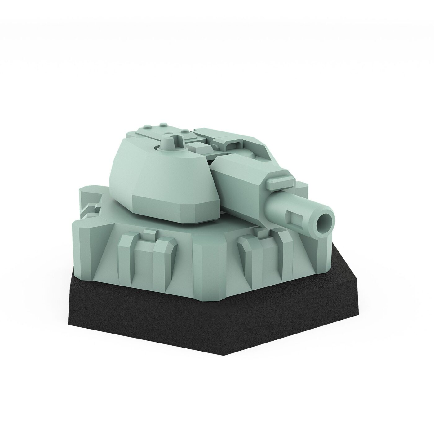 turret h heavy defense gun emplacement model
