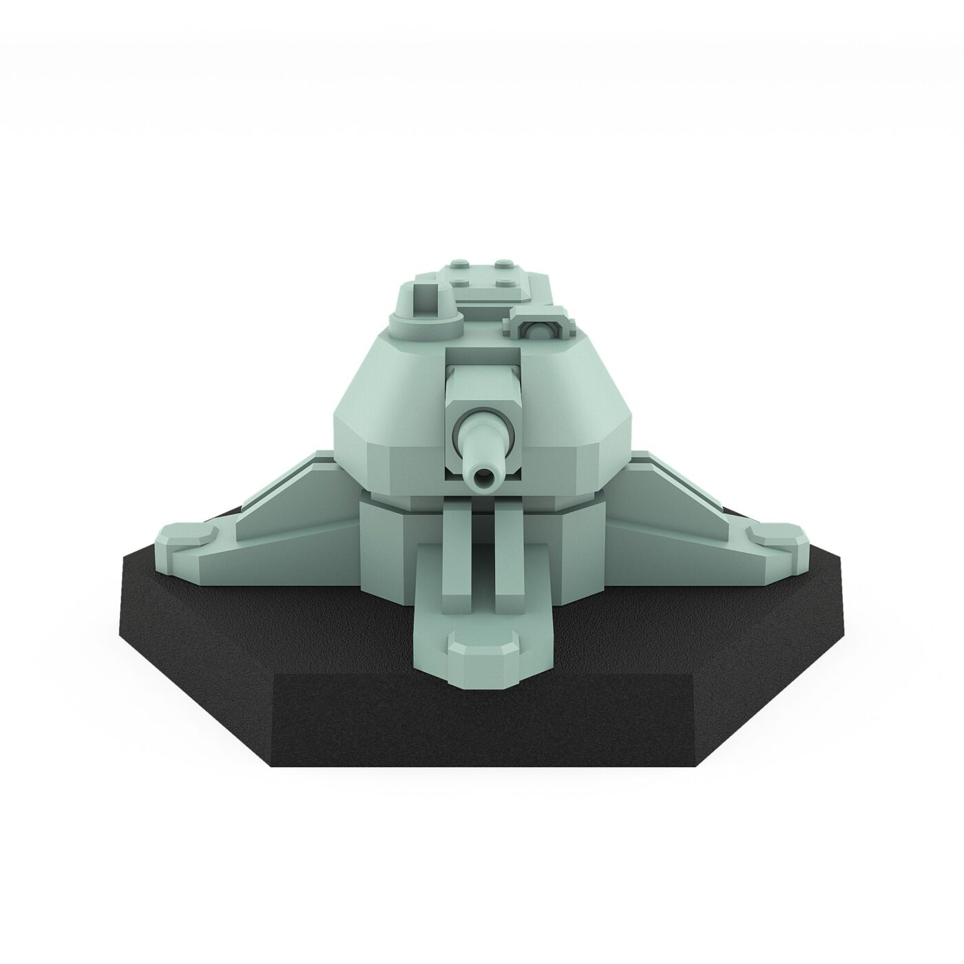 turret l light cannon emplacement model