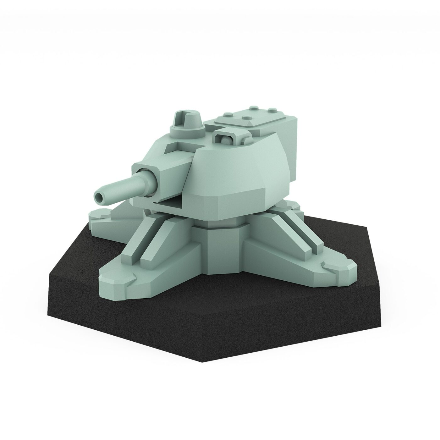 turret l light cannon emplacement model