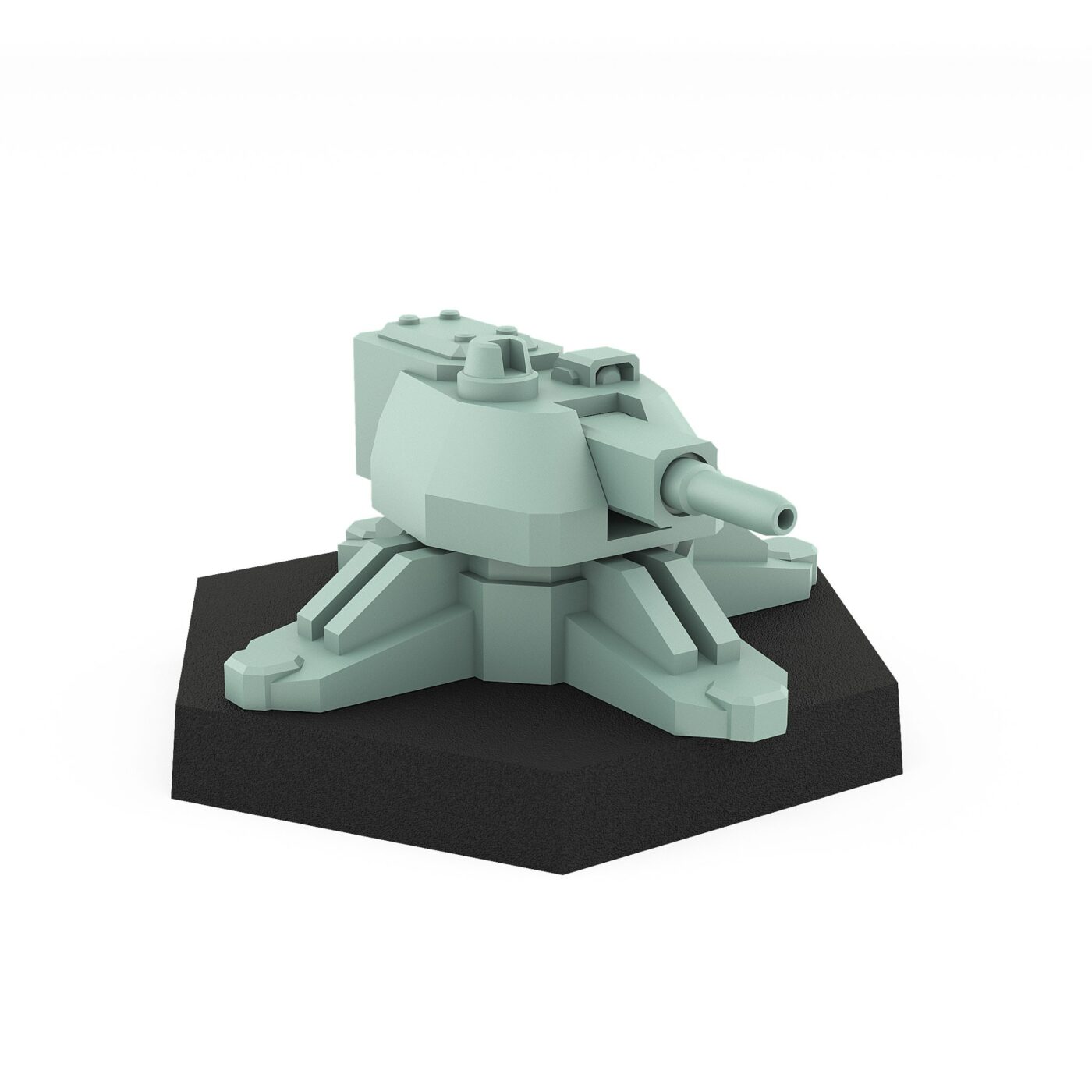 turret l light cannon emplacement model