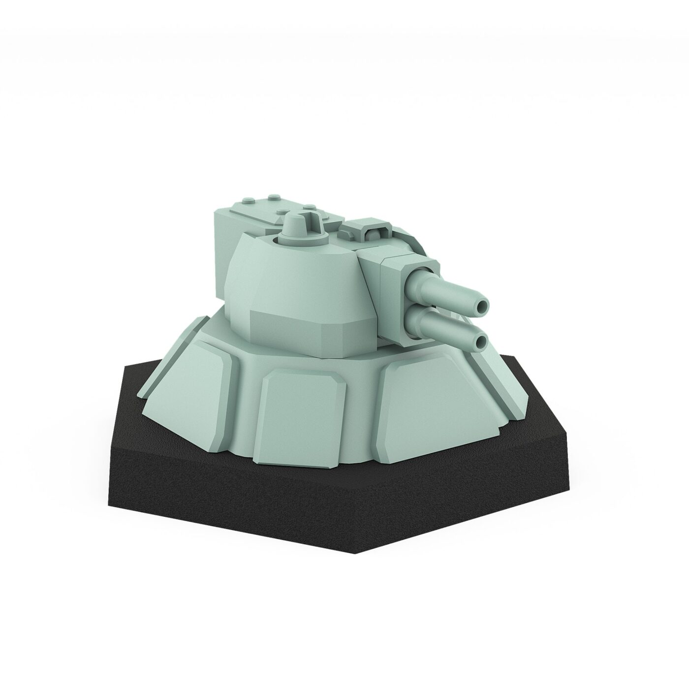 turret m double-barreled autocannon resin model