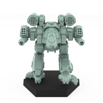 Ebon Jaguar C mech miniature with rotary cannons and missile pods