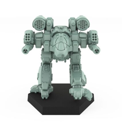 Ebon Jaguar C mech miniature with rotary cannons and missile pods