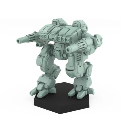 Penya assault mech with autocannons and missile pods