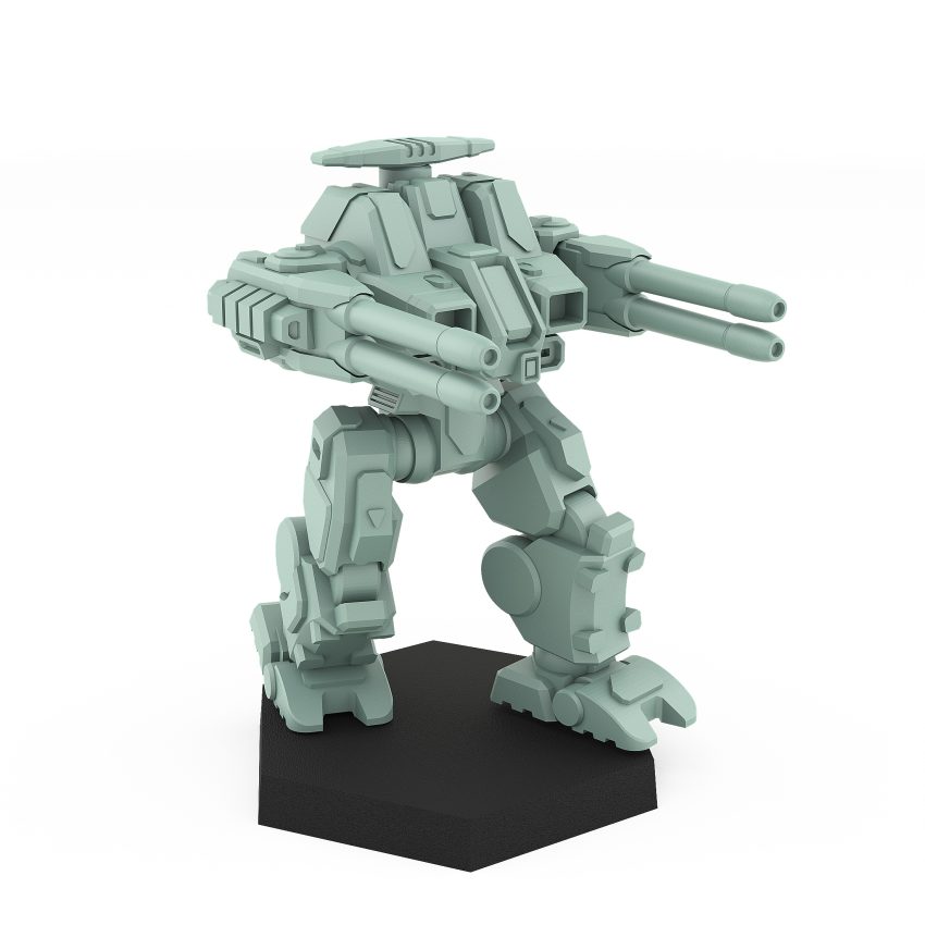 Rifleman miniature with dual autocannons and radar system